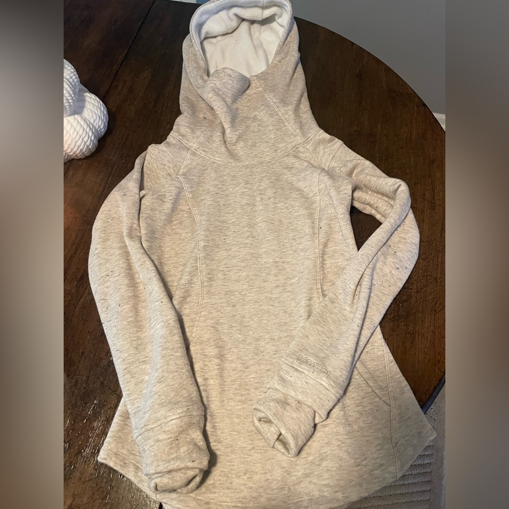 Cowl neck marmot hoodie